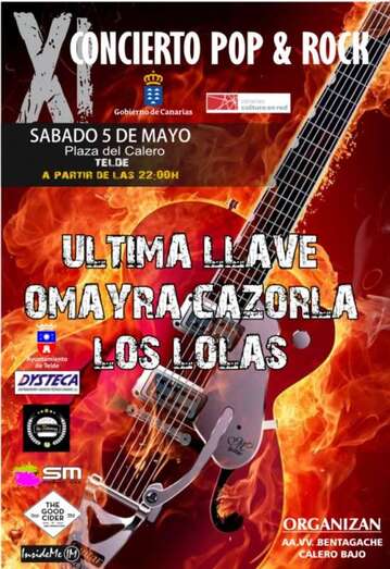 Cartel del XI Concierto de Música Pop-Rock y Noche de Humor de El Calero 2018 (Foto TA)