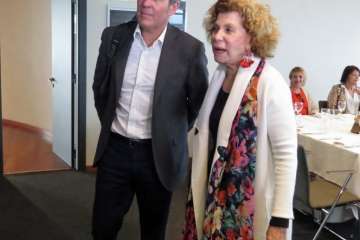 La alcaldesa de Telde, en un encuentro de Charter 100 con el presidente Clavijo (Foto Acfi Press y TA)