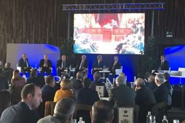 Telde, en el encuentro-debate 'Cuando fui/soy presidente' (Foto Acfi Press y TA)