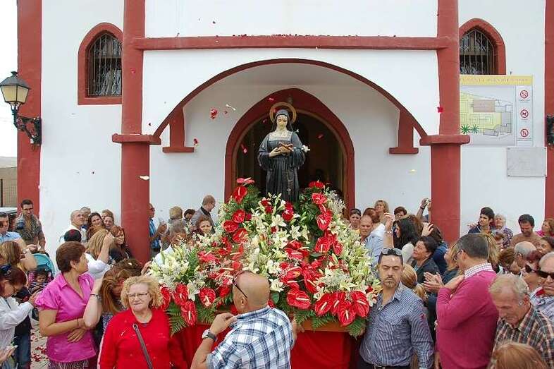 Procesión de Santa Rita en Ojos de Garza, en una edición pasada (Foto TA)