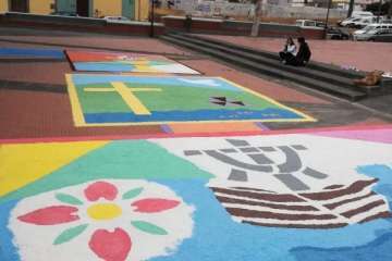  El casco antiguo de Jinámar vive la tradición de las alfombras del Corpus (Foto TA)