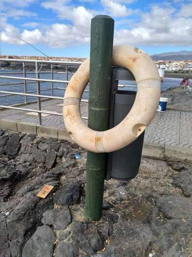 Imagen del aro salvavidas en cuestión (Foto TA)