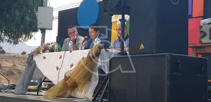 Momento del pregón que comenzó pasadas las 20.30 horas de este sábado (Foto TA)