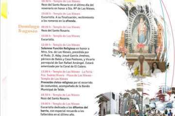 Programa de las fiestas de Lomo Magullo (Foto TA)