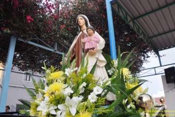 El Valle de los Nueve Bajo procesiona a su patrona (Foto TF)
