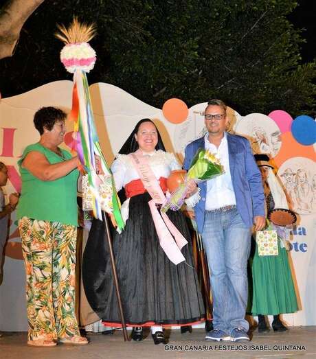 Fátima Cabrera, romera mayor de las fiestas de Las Nieves 2018 de Lomo Magullo (Foto Festejos Gran Canaria)