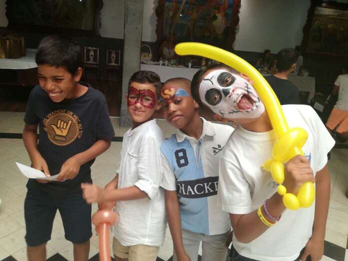 Imagen de la merienda (Foto cedida a TA por el Casino de Telde)