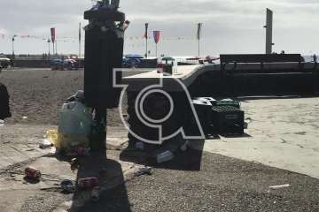 Melenara amanece sucia y maloliente (Foto TA)