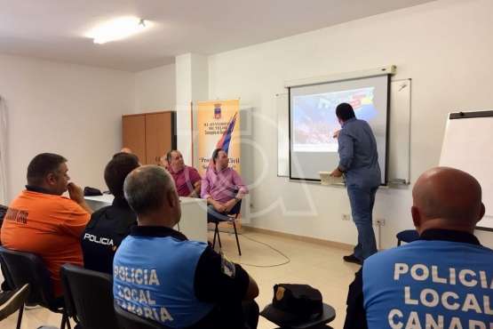 Reunión de la Junta de Seguridad Local para fijar el dispositivo para los fuegos de Melenara (Foto TA)