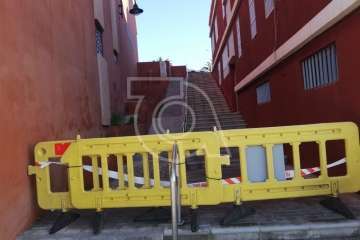 Quejas en Taliarte por el cierre de la escalinata con Melenara (Foto TA)