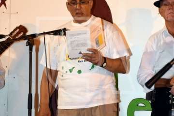 Izado de la bandera canaria y pregón de las fiestas de La Garita 2018 (Foto Antonio Alí)