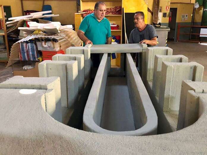 Imagen de los preparativos de la carreta (Foto TA)