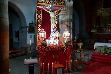  El Cristo de Telde llenará esta noche de fervor las calles de San Juan (Foto TA)