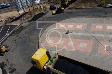 Tres paradas de Global fuera de servicio por el asfaltado de la Rambla Pedro Lezcano (Foto Jesús Ruiz Mesa)
