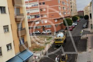 Tres paradas de Global fuera de servicio por el asfaltado de la Rambla Pedro Lezcano (Foto Jesús Ruiz Mesa)