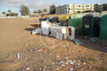 Foco de infección en el parquin de Melenara (Foto TA)