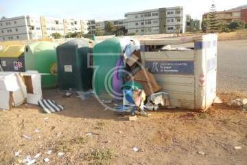 Foco de infección en el parquin de Melenara (Foto TA)