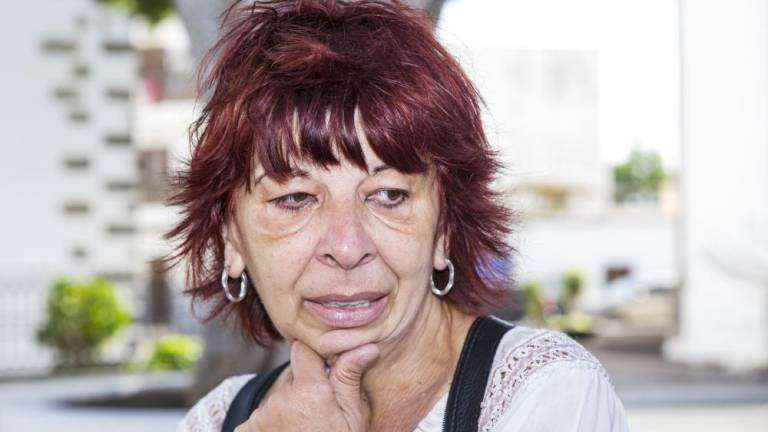 Juana Rodríguez, días atrás en la plaza de San Juan (Foto C7)