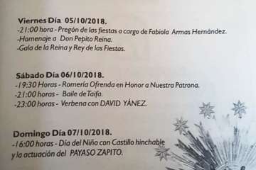 Programa de las fiestas de Caserones Alto 2018