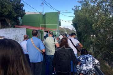 Bajada de los patronos y pregón en Cazadores (Foto TA)