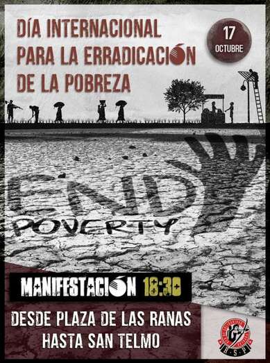 Cartel de manifestación del próximo miércoles en la capital grancanaria (Foto TA)