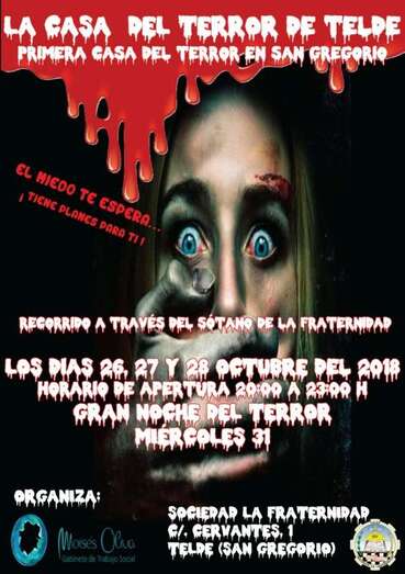 Cartel de la Casa del Terror (Foto TA)