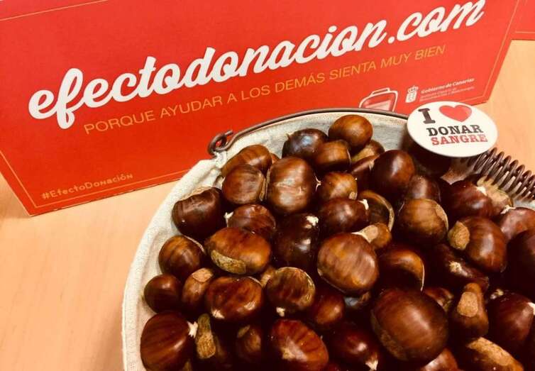 Cartel de la donación (Foto TA)