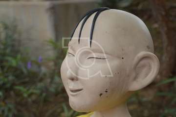 Daños la escultura ubicada en el parque urbano de San Juan (Foto TA)