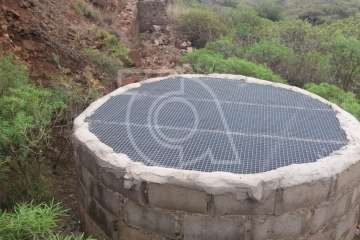 Los peligrosos pozos de Rosiana, tapiados por Minas del Gobierno de Canarias (Foto TA)