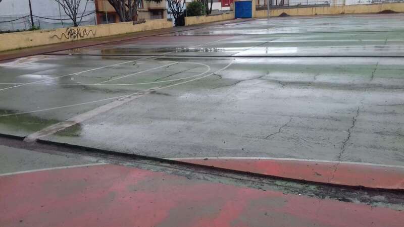 La cancha, en su estado actual (Foto TA)