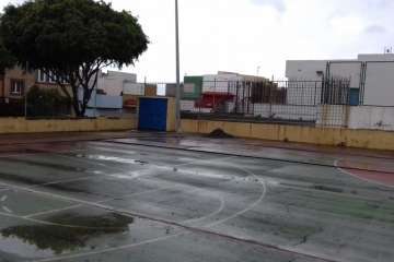 Deportes deja a medias las obras de arreglo de la cancha de Caserones Altos (Foto TA)