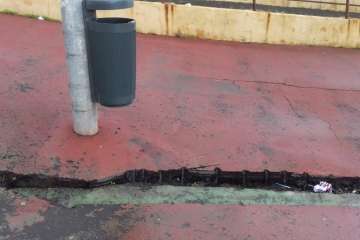 Deportes deja a medias las obras de arreglo de la cancha de Caserones Altos (Foto TA)