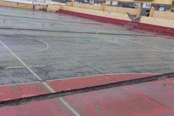 Deportes deja a medias las obras de arreglo de la cancha de Caserones Altos (Foto TA)