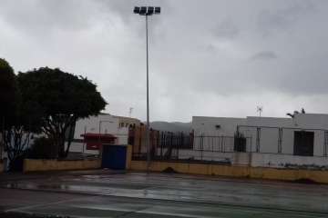 Deportes deja a medias las obras de arreglo de la cancha de Caserones Altos (Foto TA)