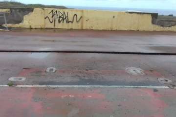 Deportes deja a medias las obras de arreglo de la cancha de Caserones Altos (Foto TA)