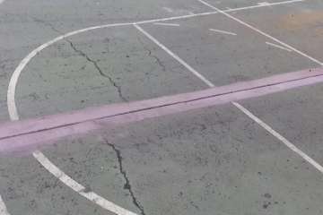 Deportes deja a medias las obras de arreglo de la cancha de Caserones Altos (Foto TA)