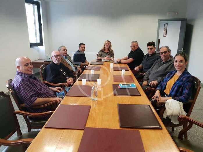 Momento de la reunión celebrada este martes en la Delegación del Gobierno (Foto TA)
