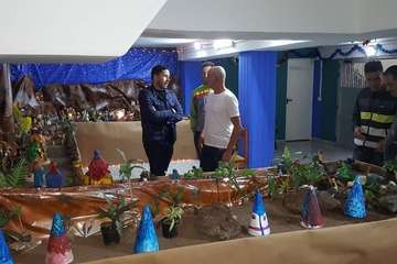 Un belén en forma de U en Las Remudas (Foto TA)