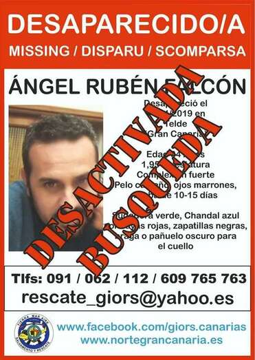 La búsqueda de Ángel Rubén Falcón ha sido desactivada (Foto TA)