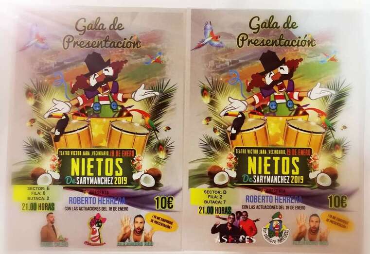 Cartel de las galas de presentación de la murga (Foto TA)