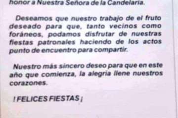 Programa de las fiestas de Tara 2019 (Foto TA)