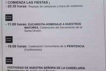 Programa de las fiestas de Tara 2019 (Foto TA)