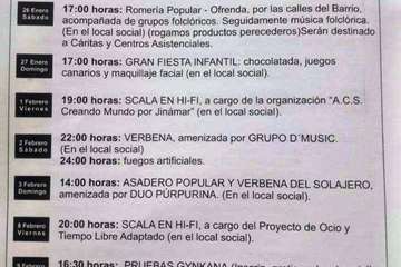 Programa de las fiestas de Tara 2019 (Foto TA)