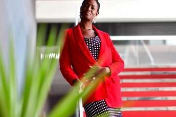  Erika Echuaca 'volará sin alas' con un diseño del teldense Nauzet Afonso (Foto Juan Carlos Alonso)