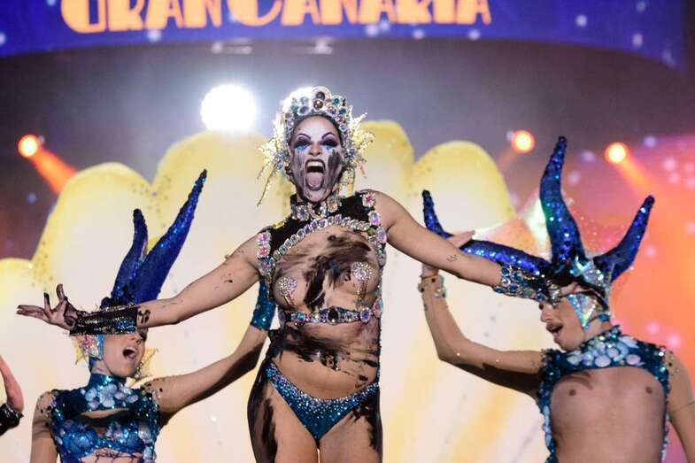 Imagen de Drag Noa, con su espectáculo en el Carnaval de Las Palmas de GC (Foto TA)
