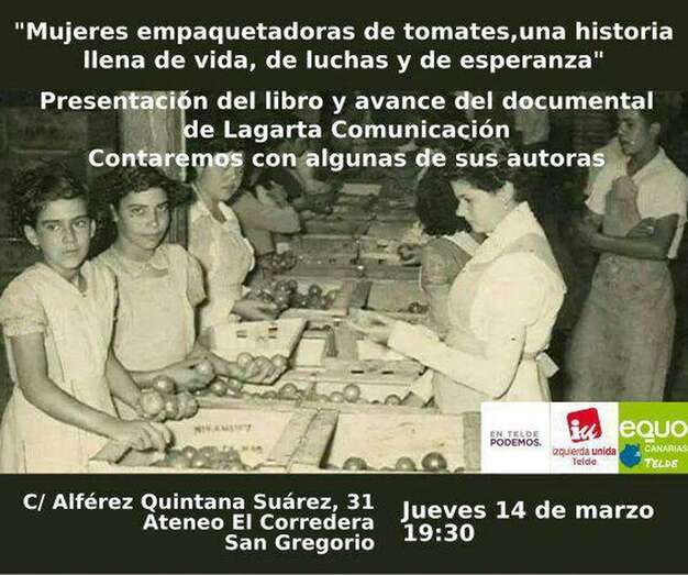 Convocatoria de la presentación del libro en Telde (Foto TA)