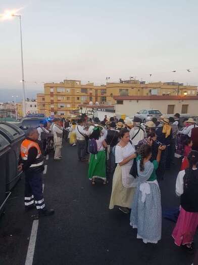 Momento de la romería de este sabado (Foto TA)