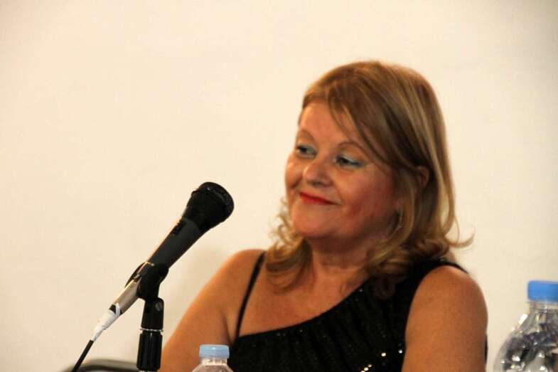 Susi Arencibia, en una velada celebrada en 2017 en la sede del Círculo (Foto Jesús Ruiz Mesa)