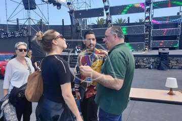 Todo listo en el parque de San Juan para la Gala Drag (Foto TA)