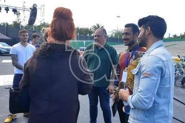 Todo listo en el parque de San Juan para la Gala Drag (Foto TA)